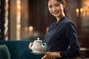 酒店服务员敬茶礼仪图片，细节彰显专业与温度