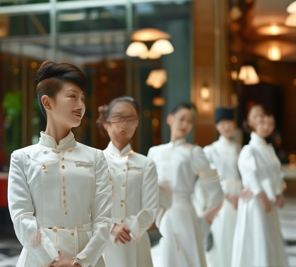 [某精品酒店]服务员礼仪队伍介绍，专业素养与卓越服务的展现