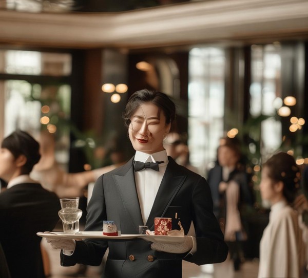 酒店服务员礼仪表演视频，细节里的服务艺术，宾客眼中的尊贵体验