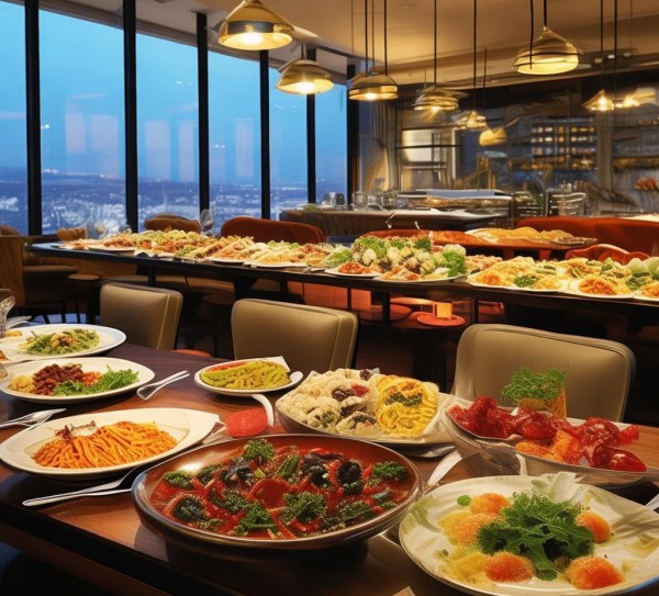 商务酒店的餐饮服务，种类丰富，满足不同需求