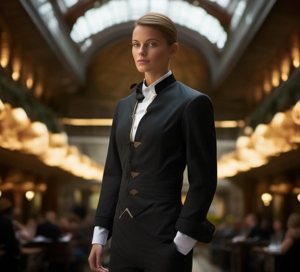 温德姆酒店餐饮服务员工作服,专业与细节的完美融合