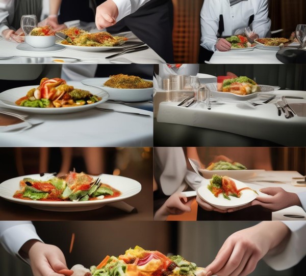酒店服务员分菜礼仪图片，规范动作与细节解析，助力餐饮服务品质提升