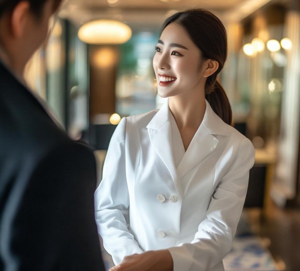 酒店服务员路遇顾客的礼仪，于细微处传递专业与温度